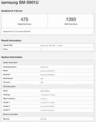 Samsung Galaxy S22 marchează o primă apariție în Geekbench; Mezinul seriei ar sosi cu 8 GB RAM și procesor Snapdragon de top la interior